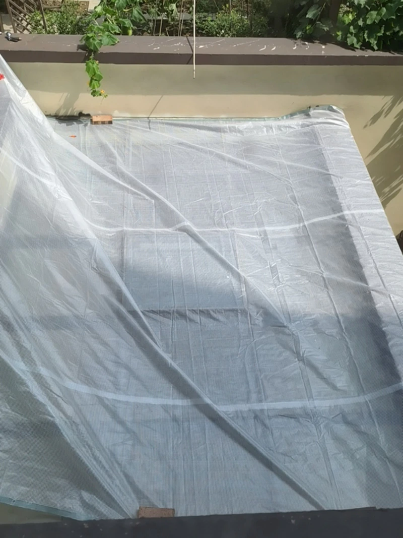 Cheap Goat Tents 0.33mm PE White Mesh Rainproof Cloth Garden Plants Shed Boat Truck Cover Tarpaulin Camping Tent Yard Balcony Waterproof Canopy   